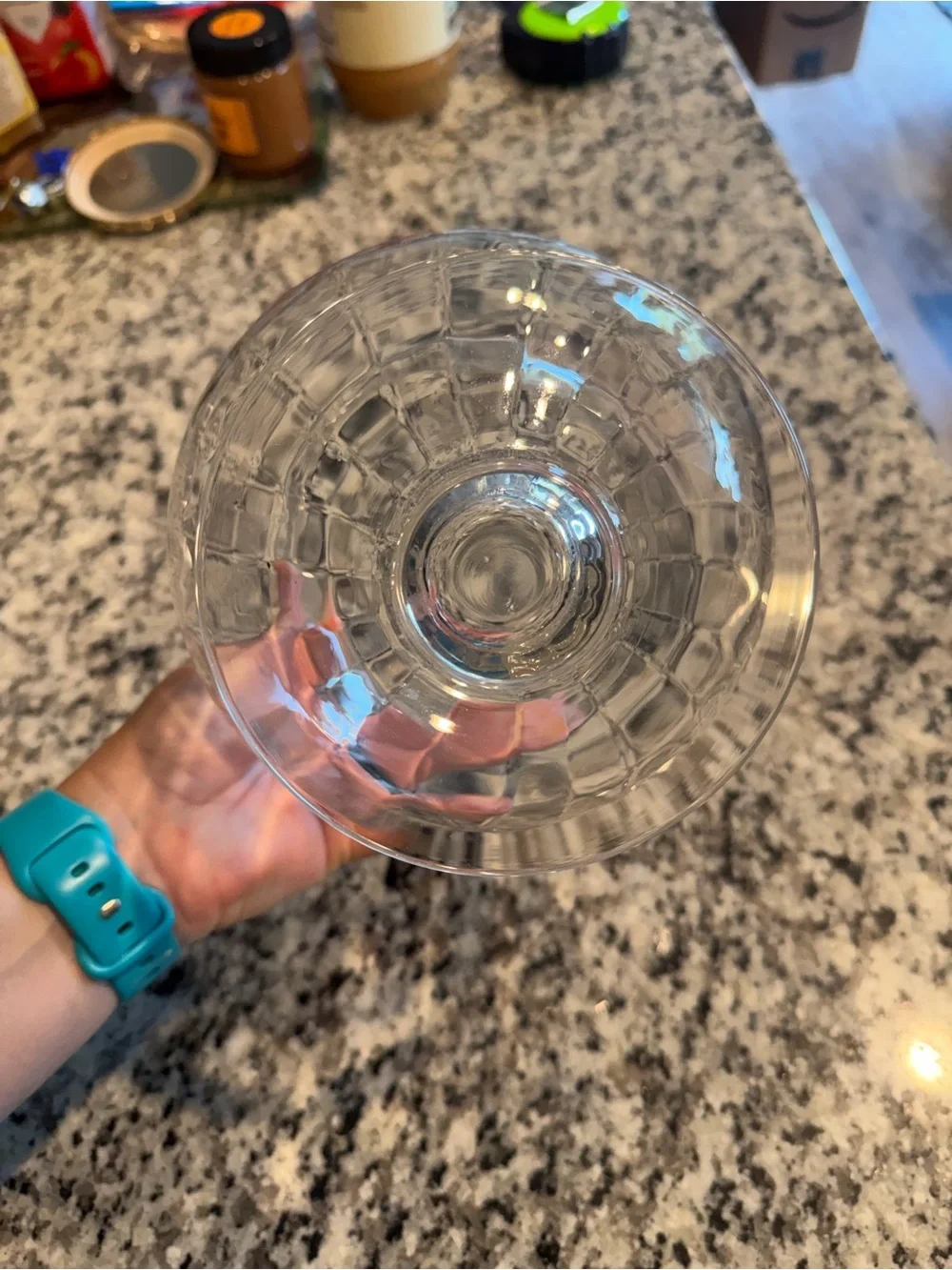 Clear Glass Decorative Vase - Elegant Curved Design